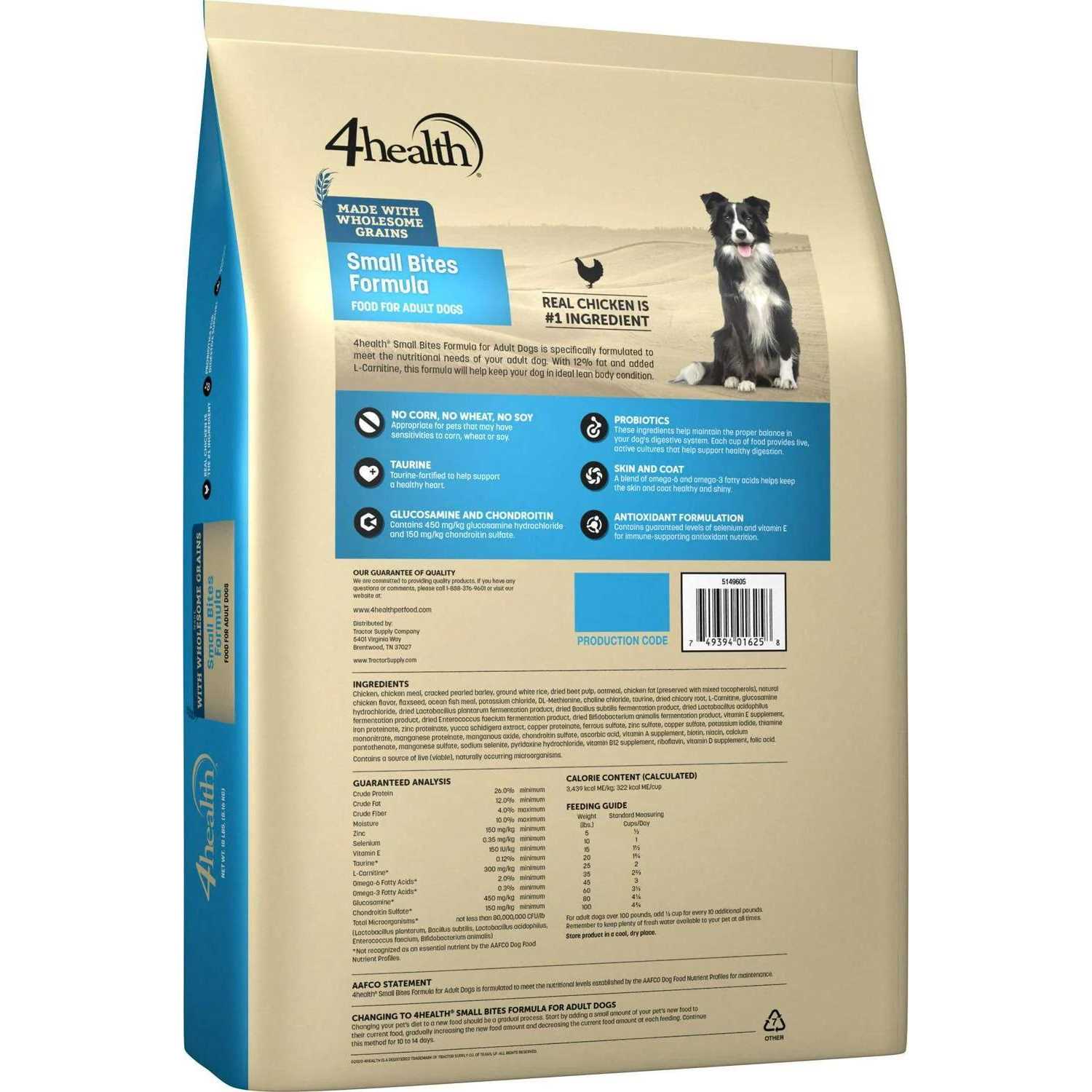 Alternative view of 4health with Wholesome Grains Small Bites Adult Chicken Formula Dry Dog Food