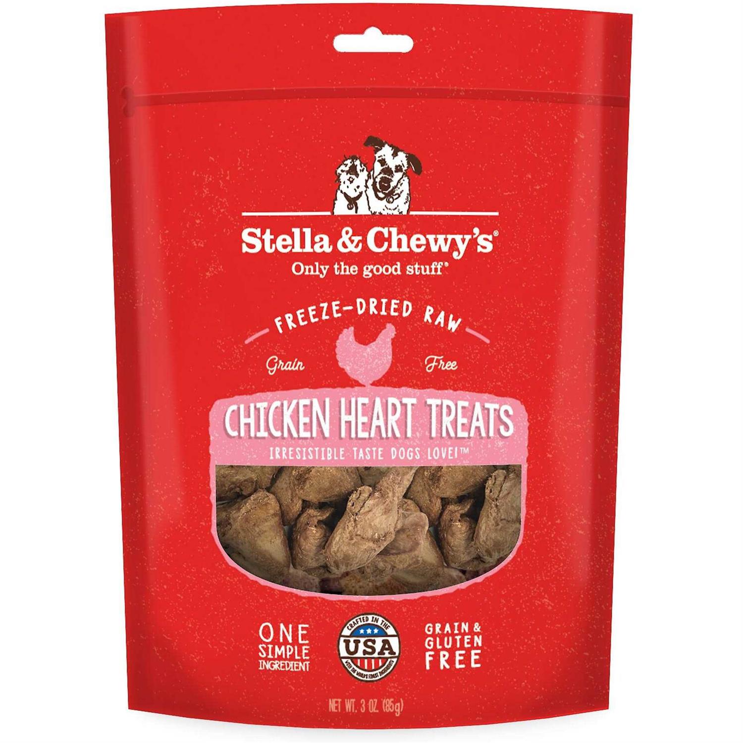 Stella & Chewy's Chicken Hearts Freeze-Dried Dog Treats