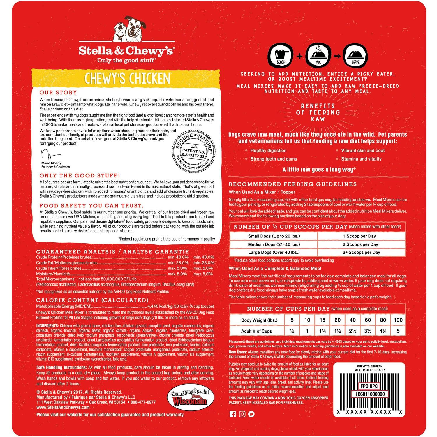 Alternative view of Stella & Chewy's Chicken Meal Mixers Freeze-Dried Dog Food Topper, 9oz