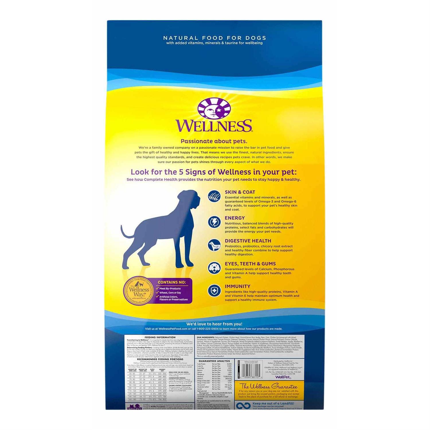Alternative view of Wellness Complete Health Large Breed Adult Dry Dog Food