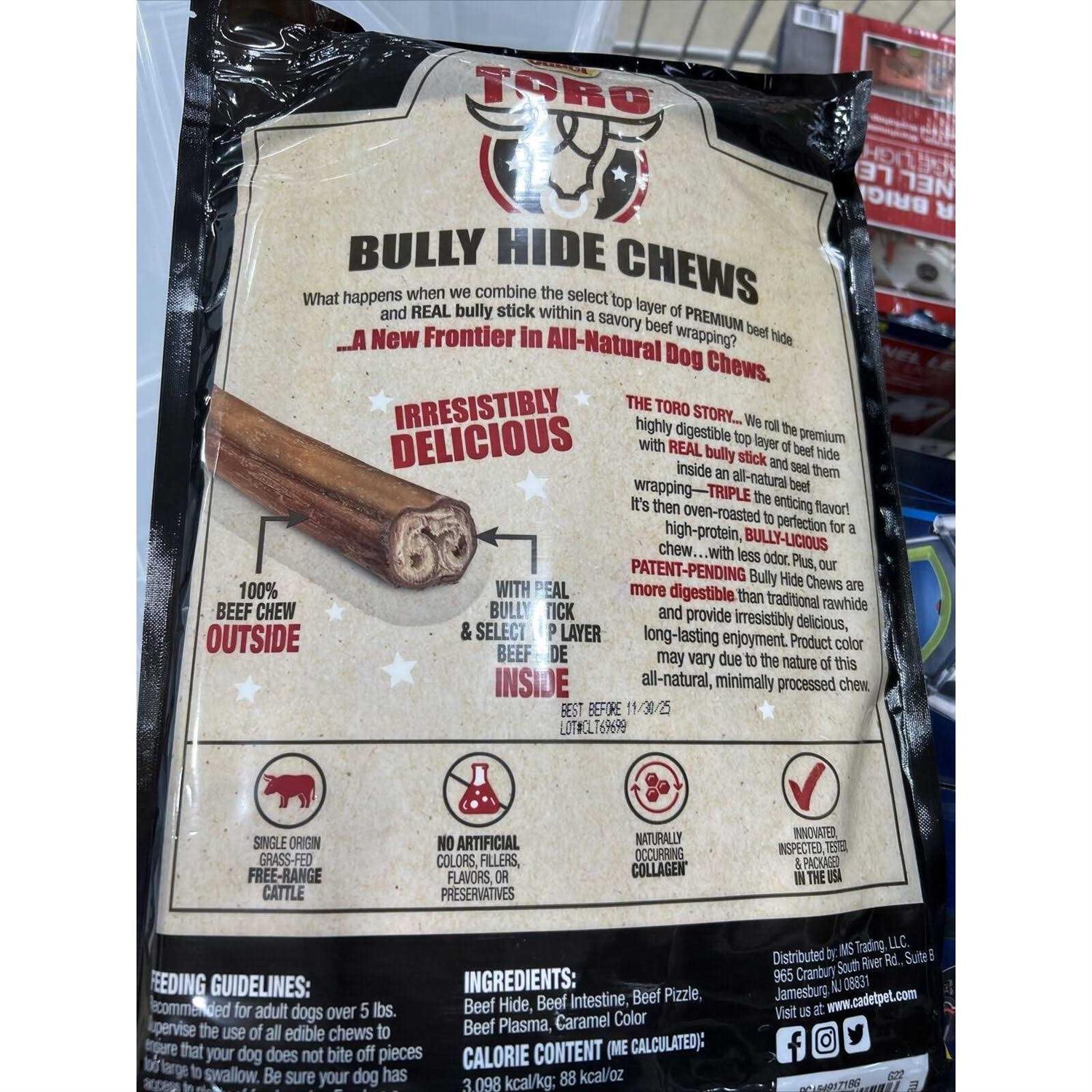 Alternative view of Cadet Toro Bully Hide Sticks All-Natural Dog Chews