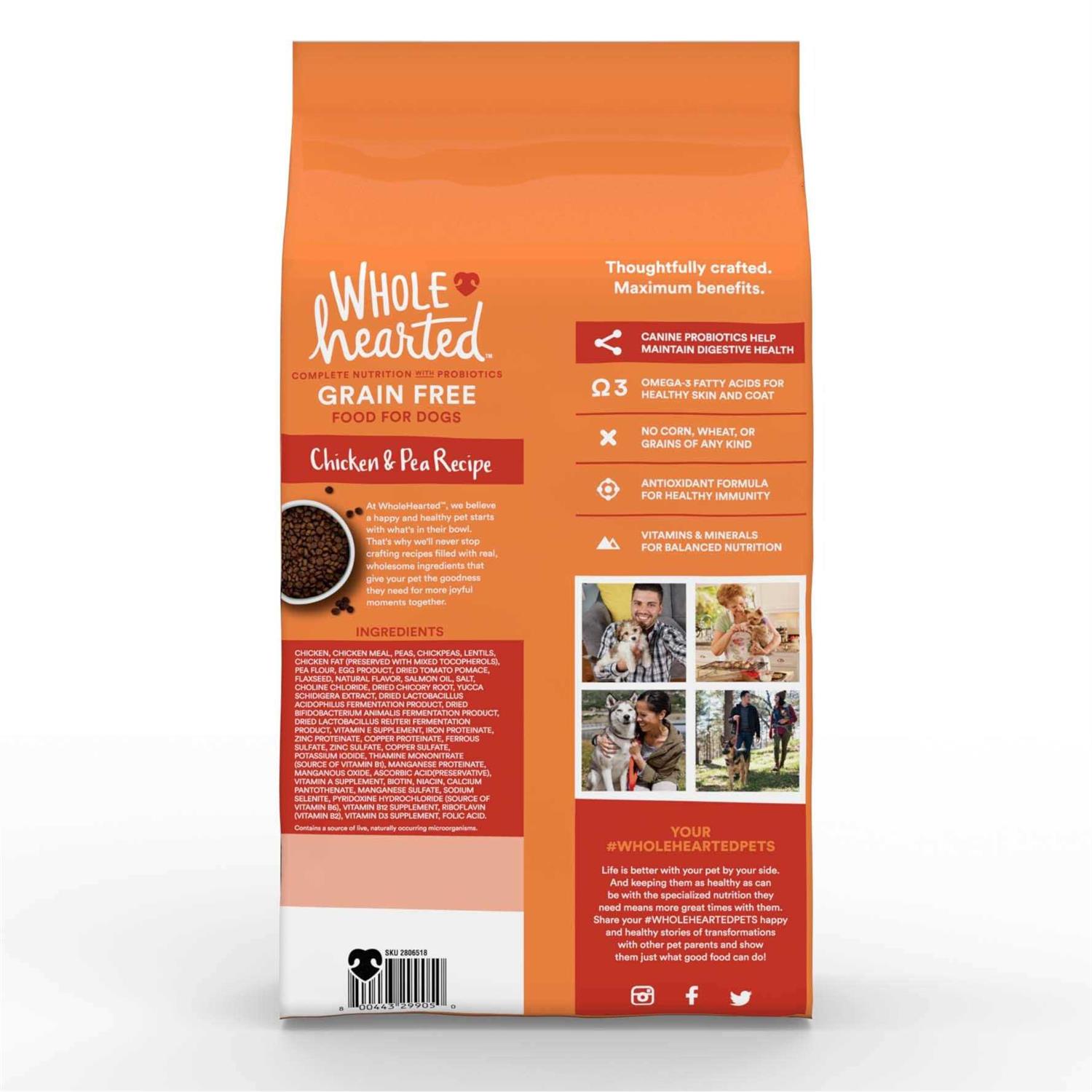 Alternative view of WholeHearted Grain Free Chicken and Pea Recipe Dry Puppy Food