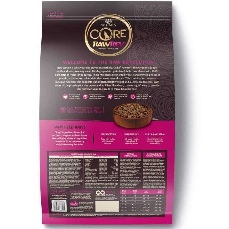 Alternative view of Wellness Core RawRev Natural Grain Free Original Chicken with Freeze Dried Turkey Small Breed Dry Dog Food