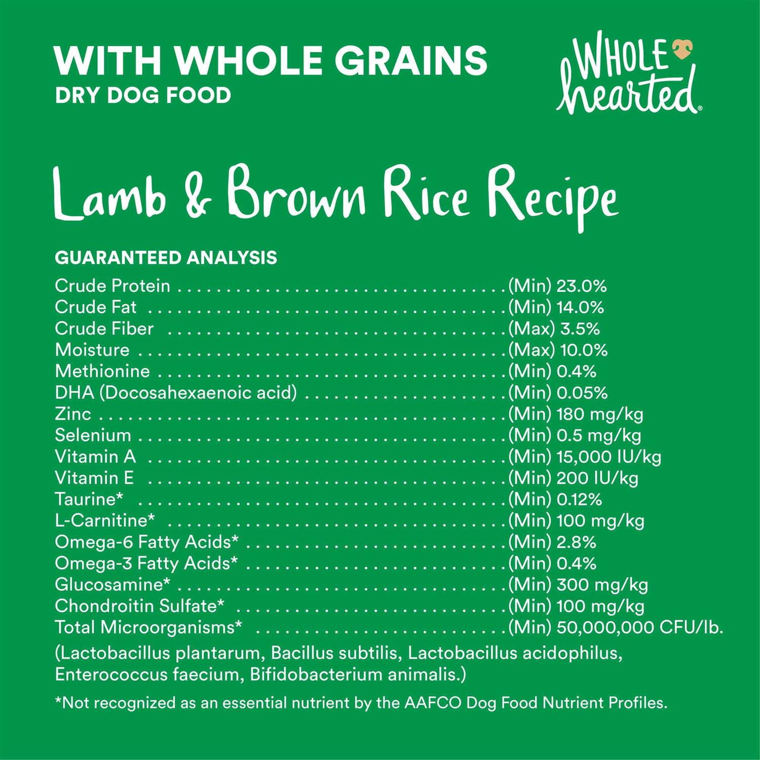 Alternative view of WholeHearted Lamb & Brown Rice Recipe with Whole Grains Dry Dog Food