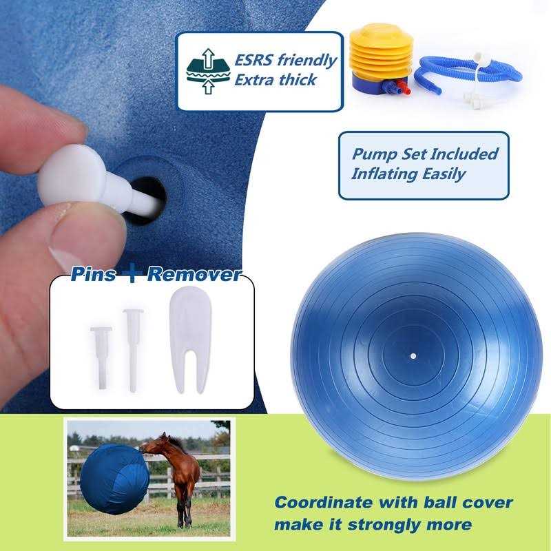 Alternative view of SWYIVY Herding Ball for Horse 40 Anti-Burst Giant Soccer Ball Toy for Horses
