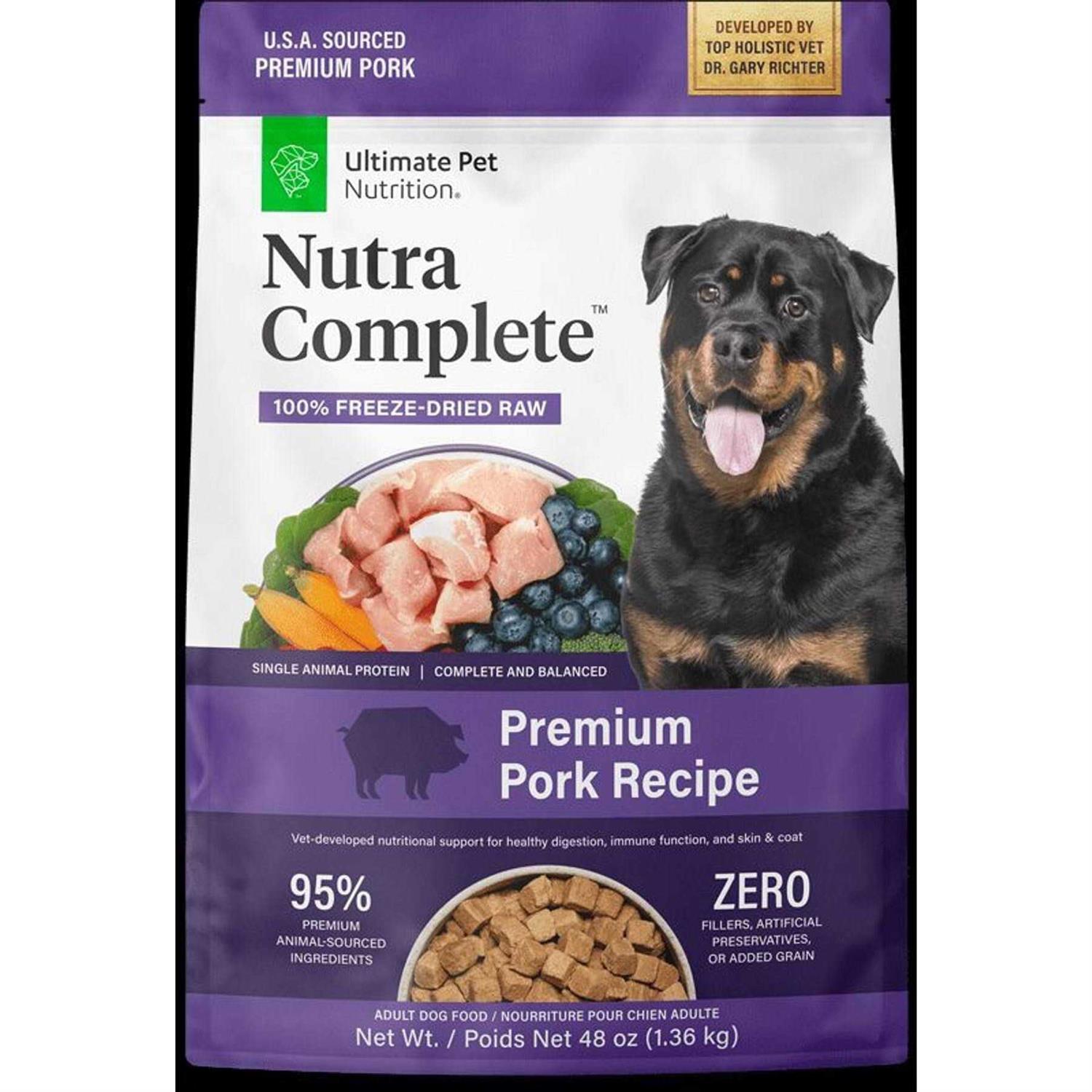 Ultimate Pet Nutrition Freeze Dried Raw Nutra Complete Pork Dog Food