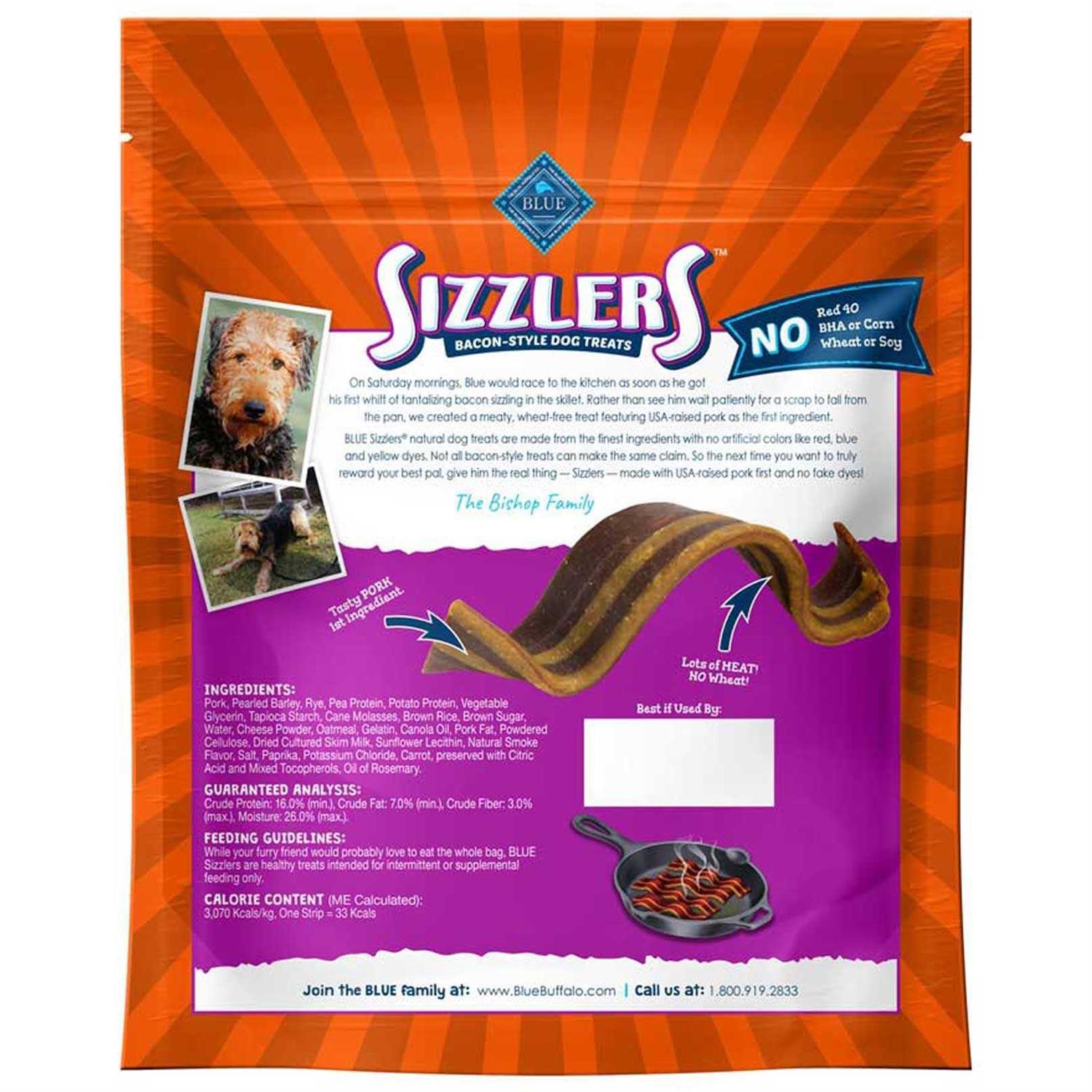 Alternative view of Blue Buffalo Sizzlers Bacon-Style Dog Treats