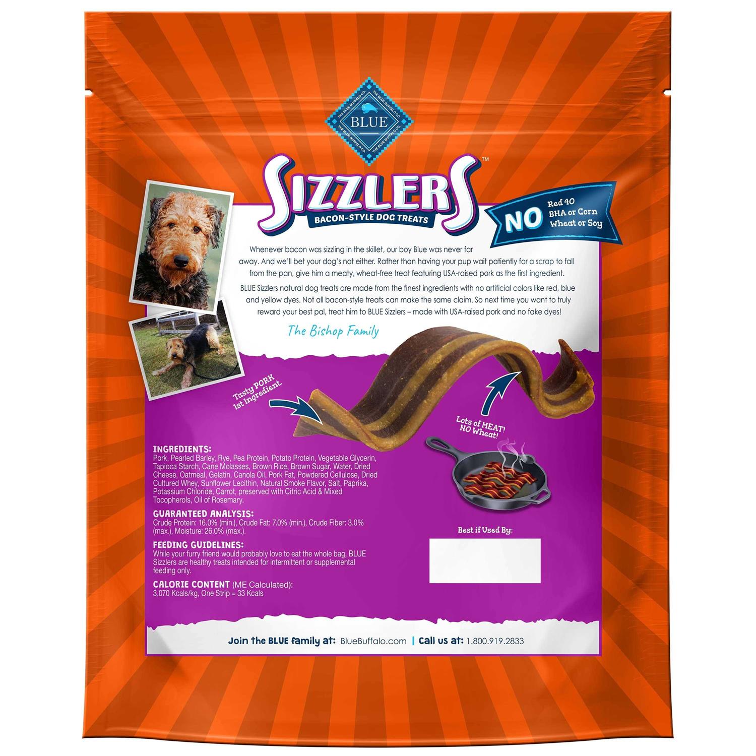 Alternative view of Blue Buffalo Sizzlers Bacon-Style Dog Treats