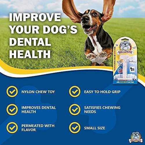 Alternative view of Bullibone Nylon Dog Chew Toy Nylon Bone Improves Dental Hygiene Easy to Grip Bottom and Permeated with Flavor