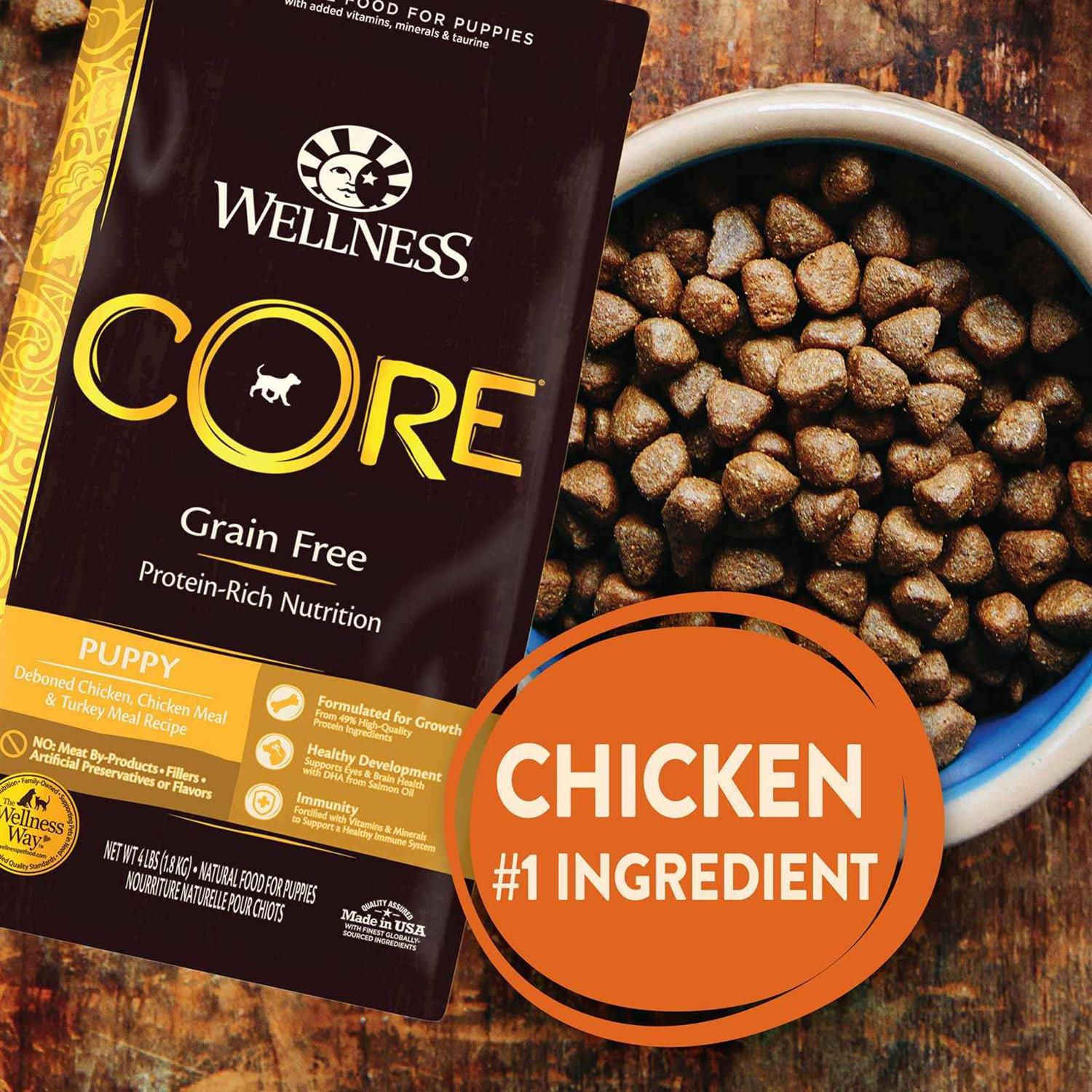 Alternative view of Wellness CORE Grain Free Puppy Chicken & Turkey Dry Dog Food