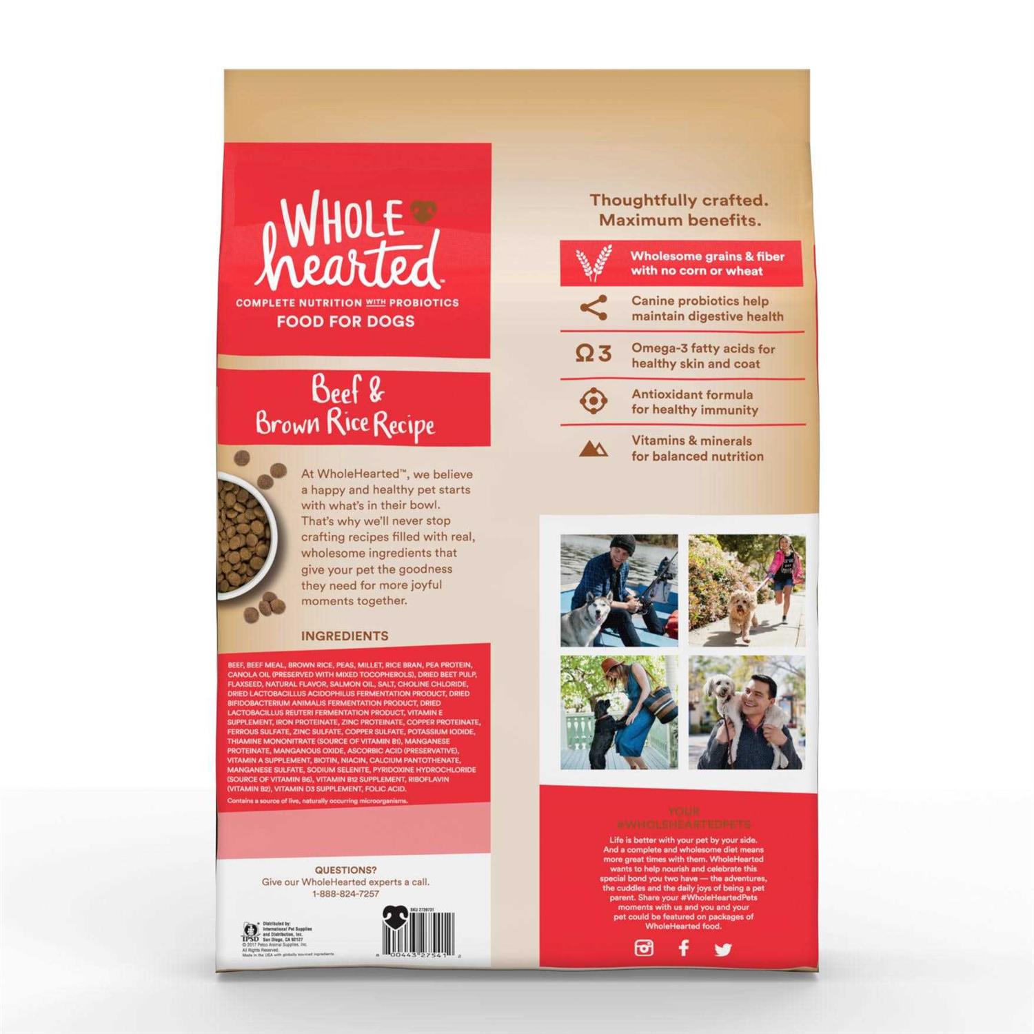 Alternative view of WholeHearted All Life Stages Beef and Brown Rice Recipe Dry Dog Food