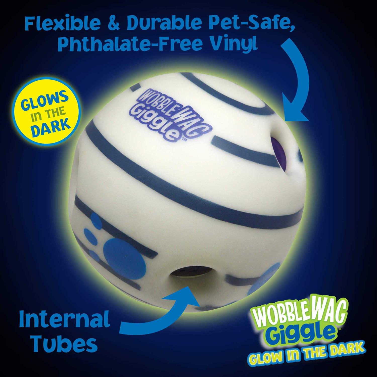 Alternative view of Wobble Wag Giggle Ball, Interactive Dog Toy, Fun Giggle Sounds When Rolled or Shaken