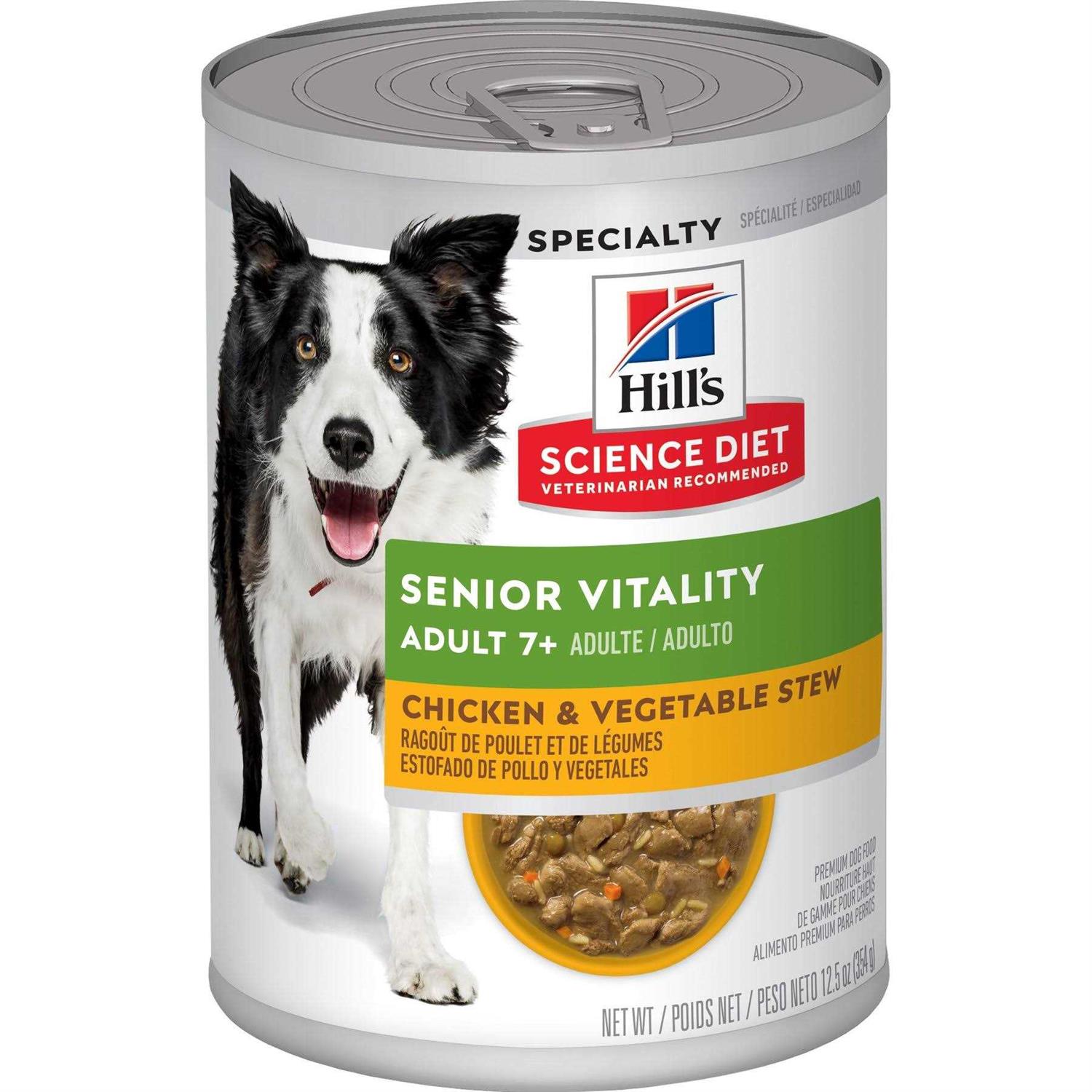Hill's Science Diet Adult 7+ Vitality Chicken & Vegetable Stew Canned Dog Food