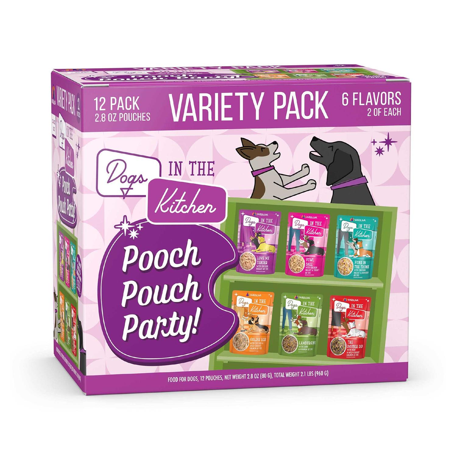 Alternative view of Weruva Dogs in the Kitchen Dog Food Pooch Pouch Party! Variety Pack