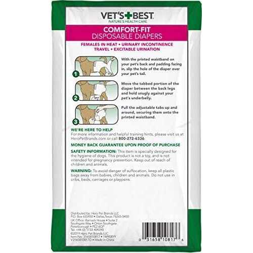 Alternative view of Vet's Best Comfort Fit Disposable Female Dog Diapers