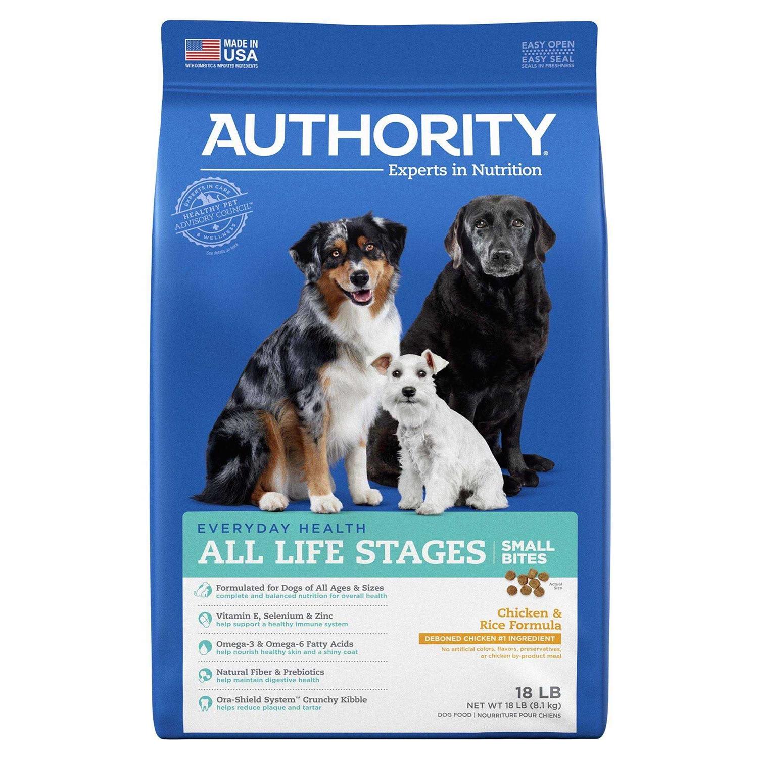 Alternative view of Authority Small Bites Chicken Rice Formula Dry Dog Food