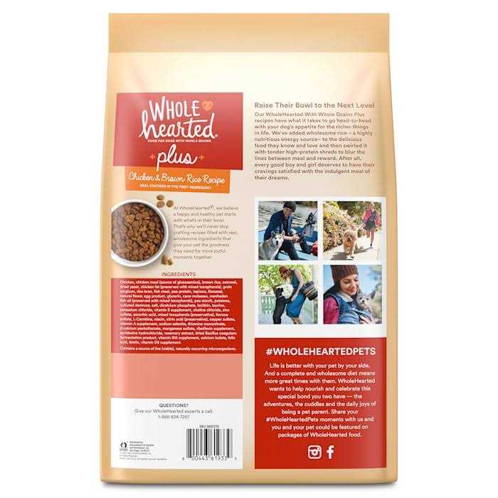 Alternative view of WholeHearted Plus Chicken & Brown Rice Recipe with Whole Grains Dry Dog Food