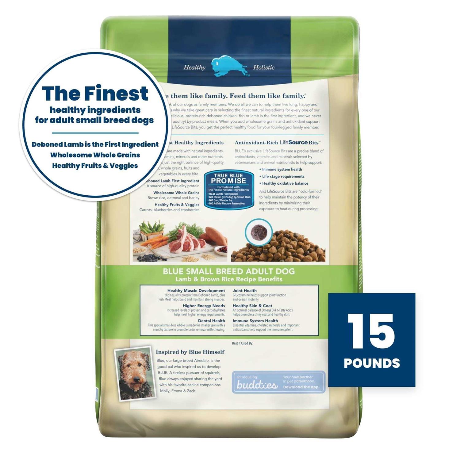 Alternative view of Blue Buffalo Life Protection Formula Small Breed Adult Lamb & Brown Rice Recipe Dry Dog Food