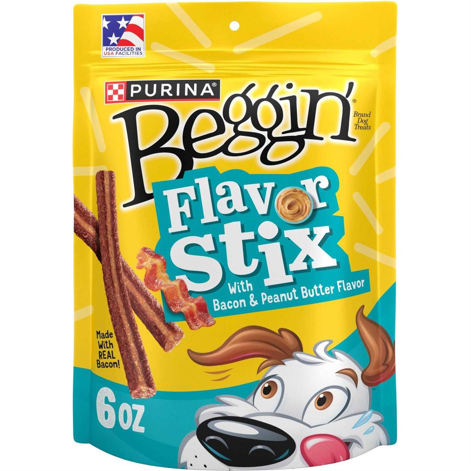 Beggin' Dog Treat Flavor Stix with Bacon & Peanut Butter Flavor