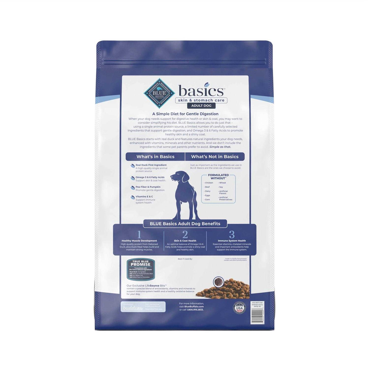 Alternative view of Blue Buffalo Basics Grain Free Adult Duck & Potato Recipe Dry Dog Food