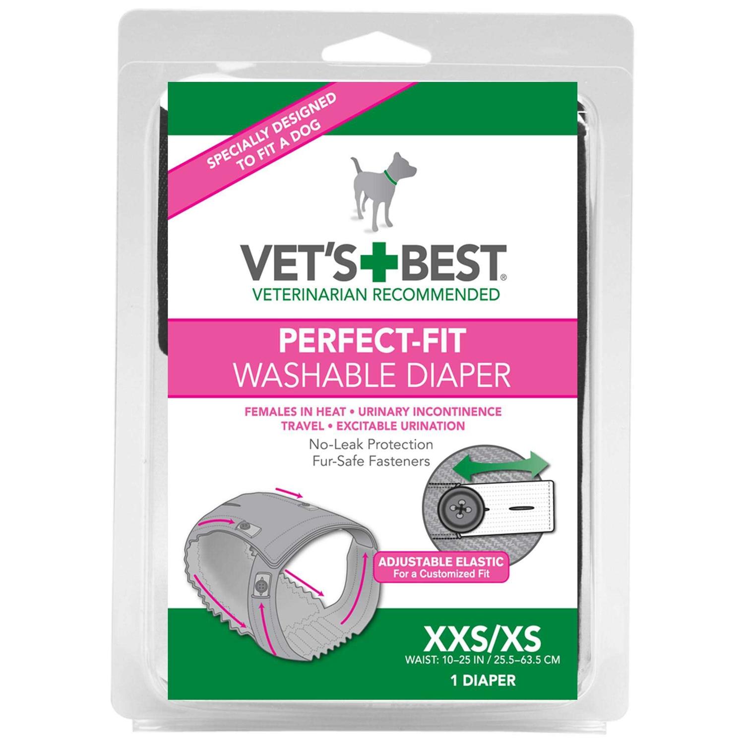 Vet's Best Perfect-Fit Washable Female Dog Diaper 1 Pack