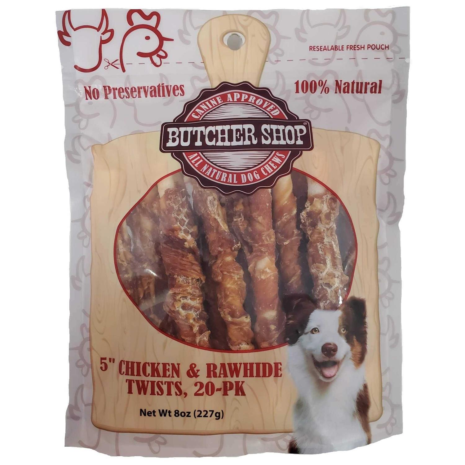 Alternative view of Butcher Shop 5” Chicken & Rawhide Twists