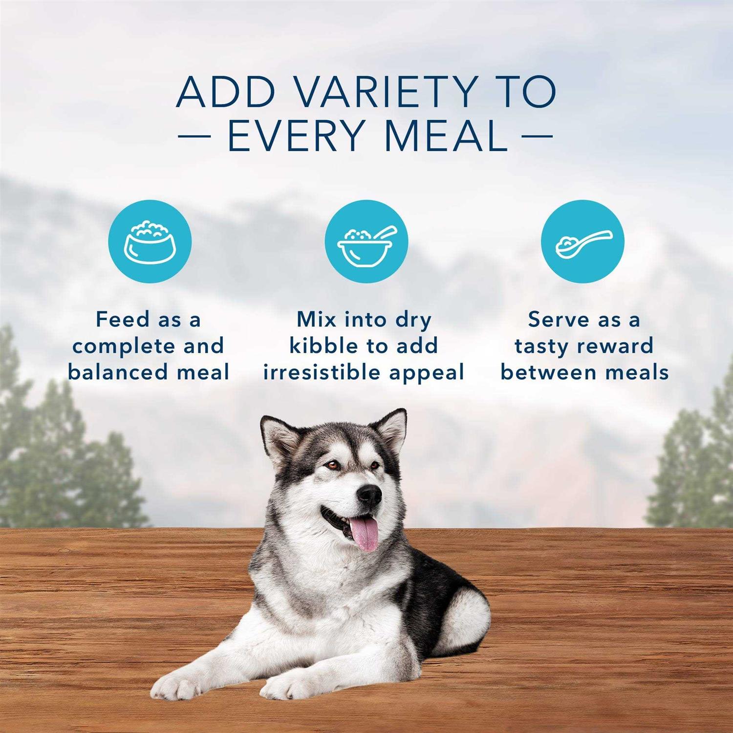 Alternative view of Blue Buffalo Wilderness High Protein Beef & Salmon Adult Wet Dog Food Variety Pack Grain-Free