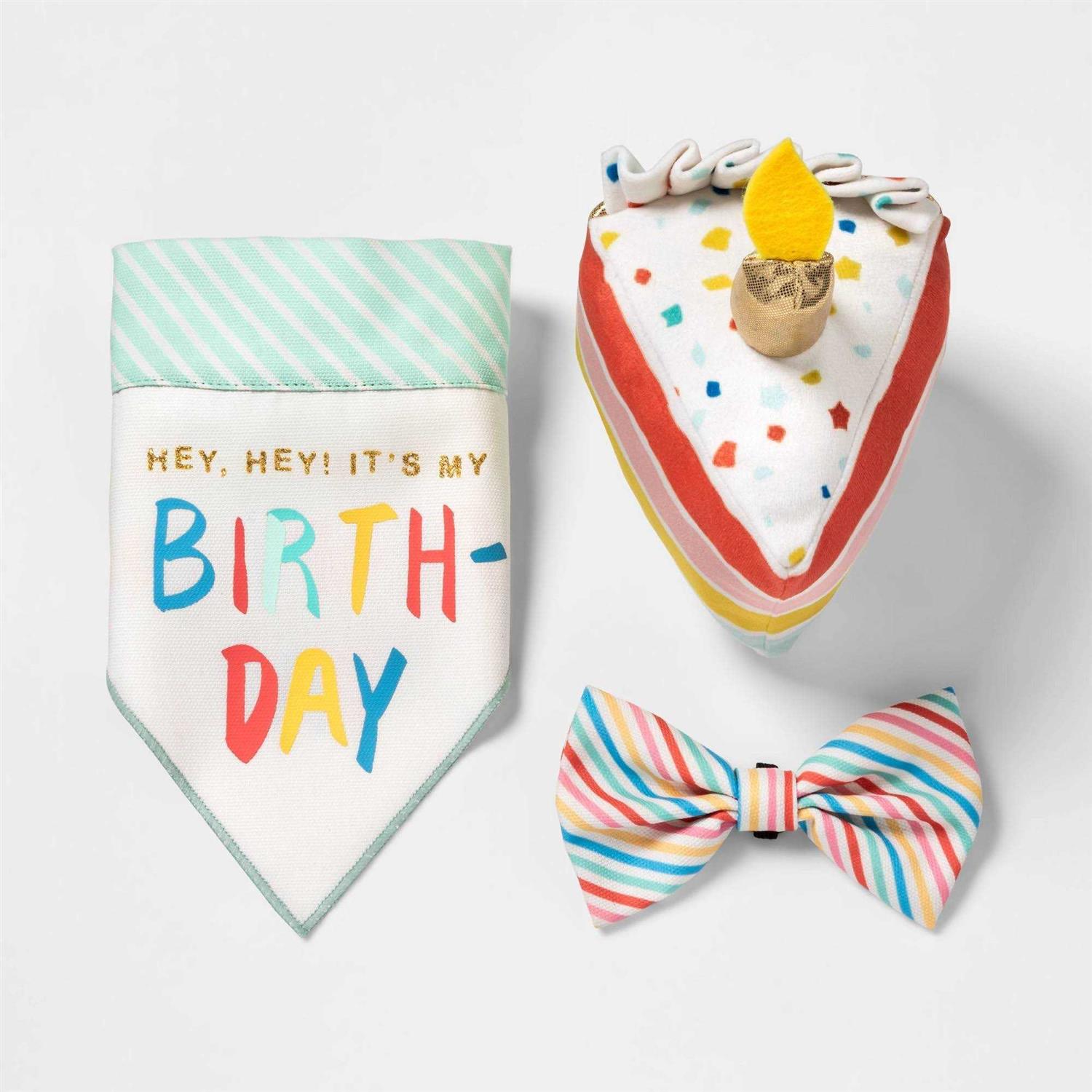 Alternative view of Boots & Barkley Birthday Cake Slice Plush Dog Toy
