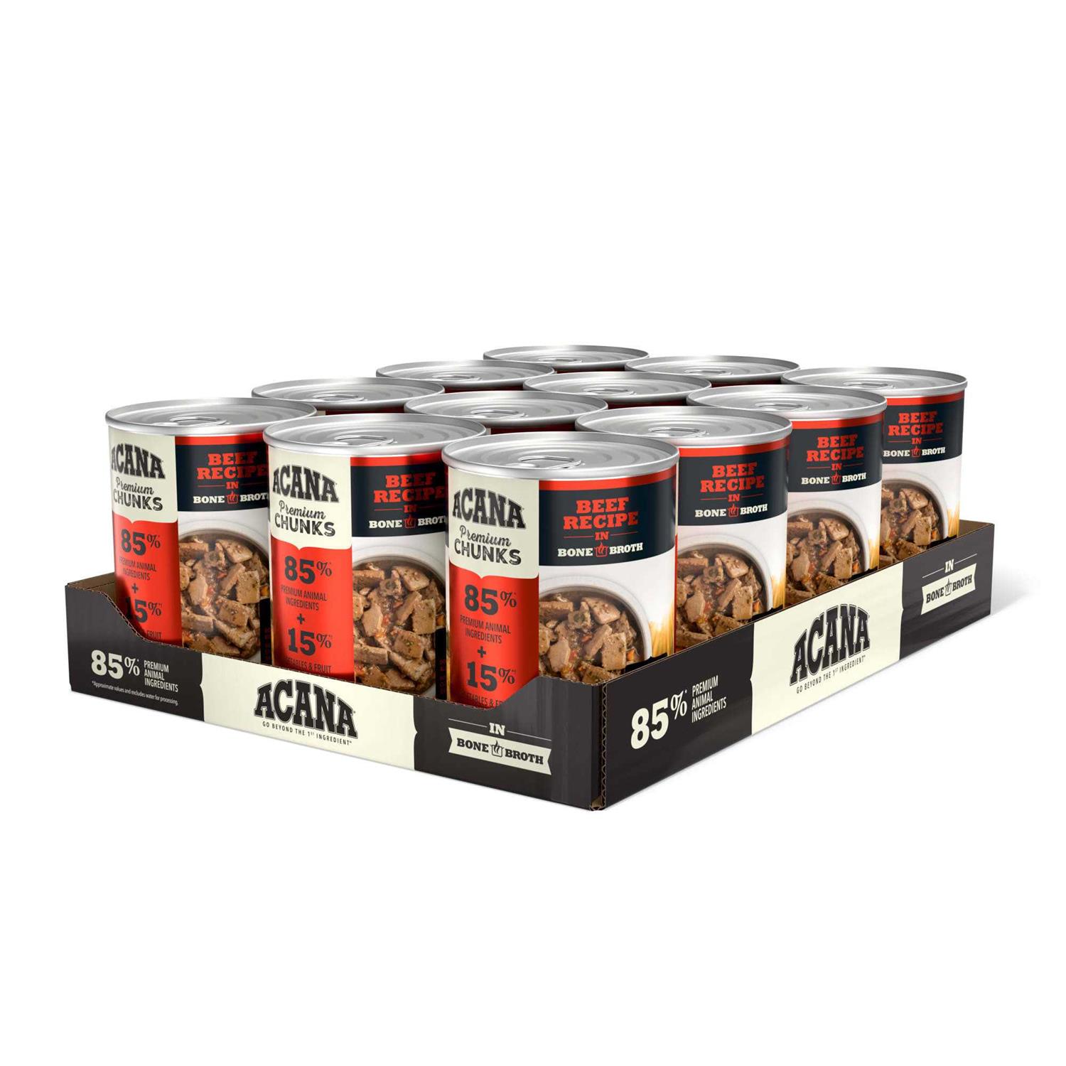 Alternative view of Acana Premium Chunks Dog Food Beef Recipe in Bone Broth