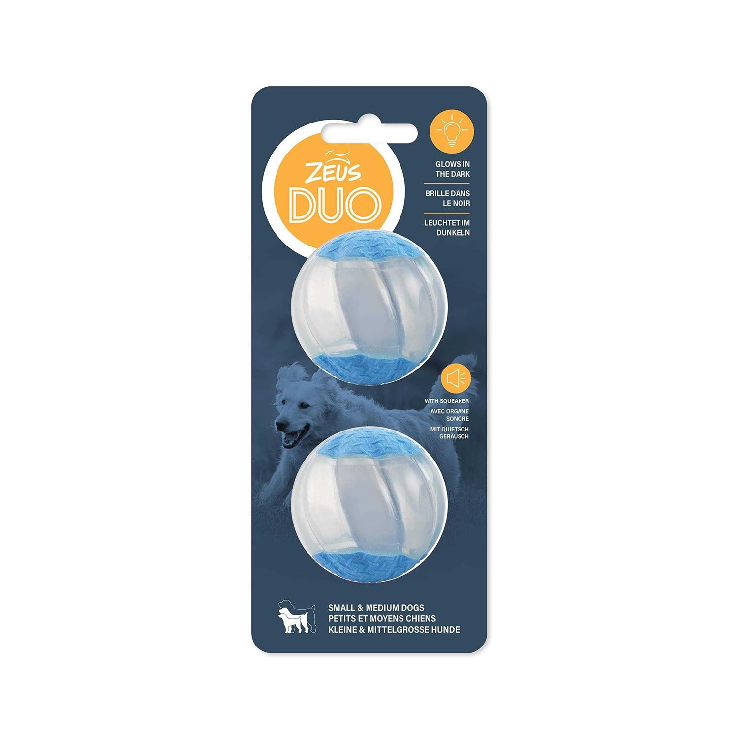 Zeus Duo Ball Dog Toy with Squeaker