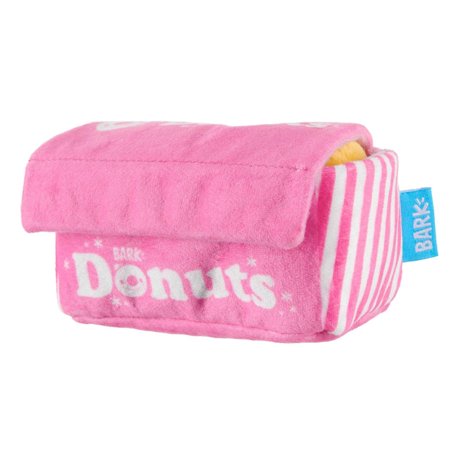 BARK Barker's Dozen Donuts Dog Toy Features Multi-Part 4 in 1 Toy