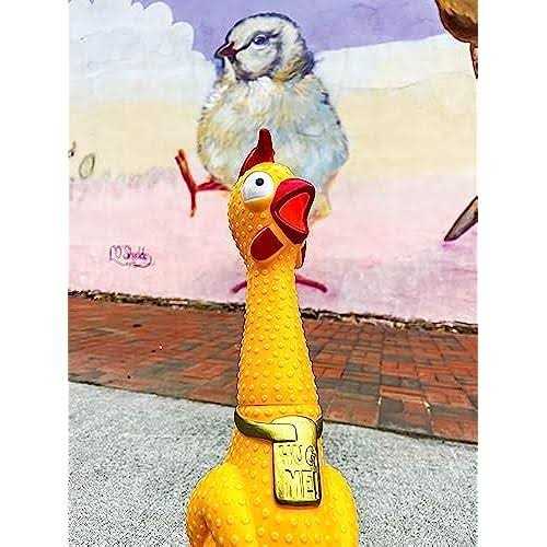Alternative view of Animolds A Giant screaming Chicken the Hug Me squeaky Chicken Toy