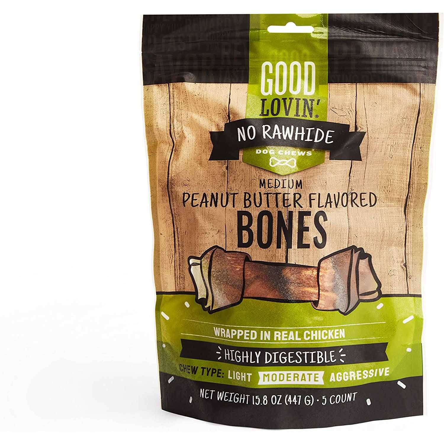 Good Lovin' No Rawhide Peanut Butter Flavored Dog Bones