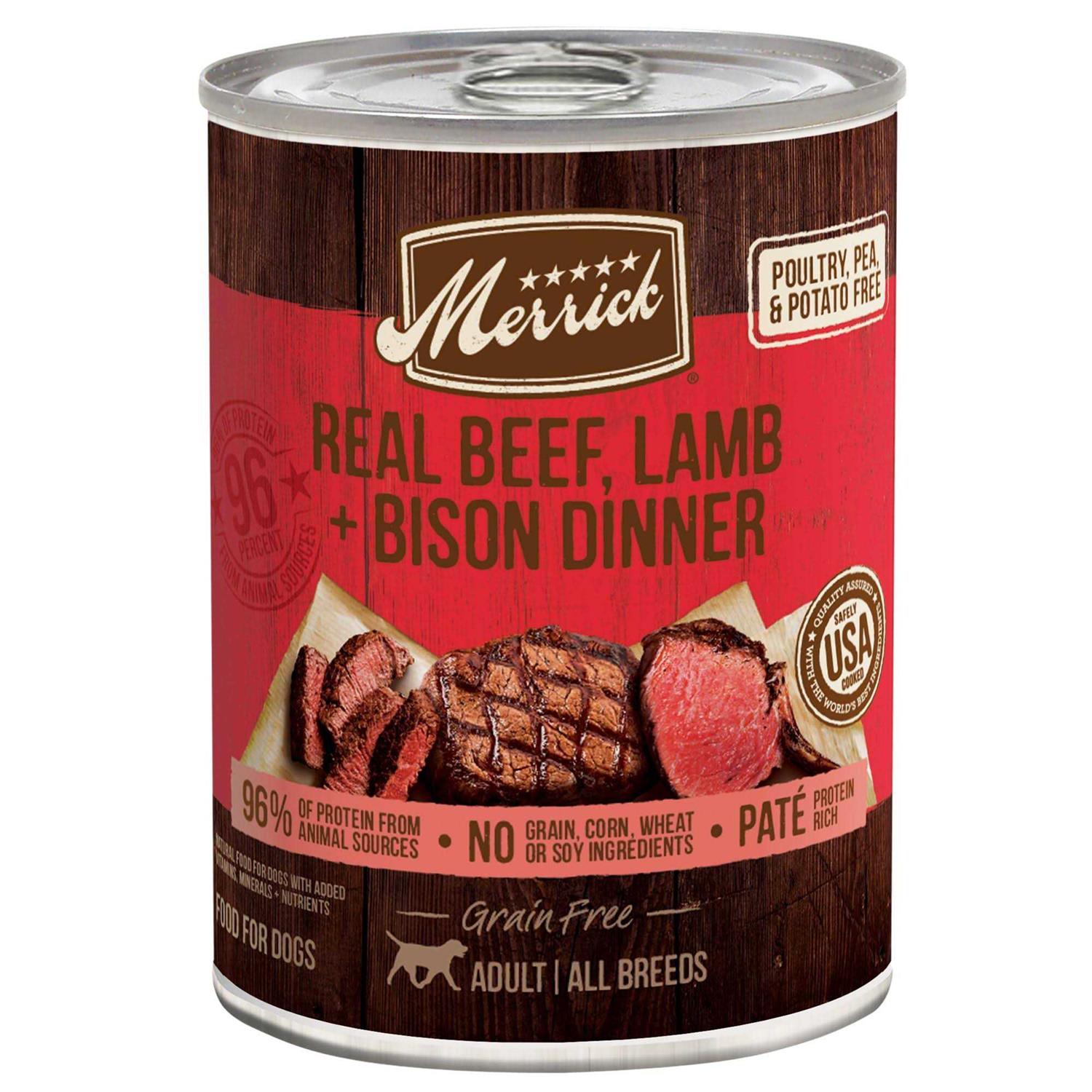 Merrick Grain Free Real Beef Canned Dog Food