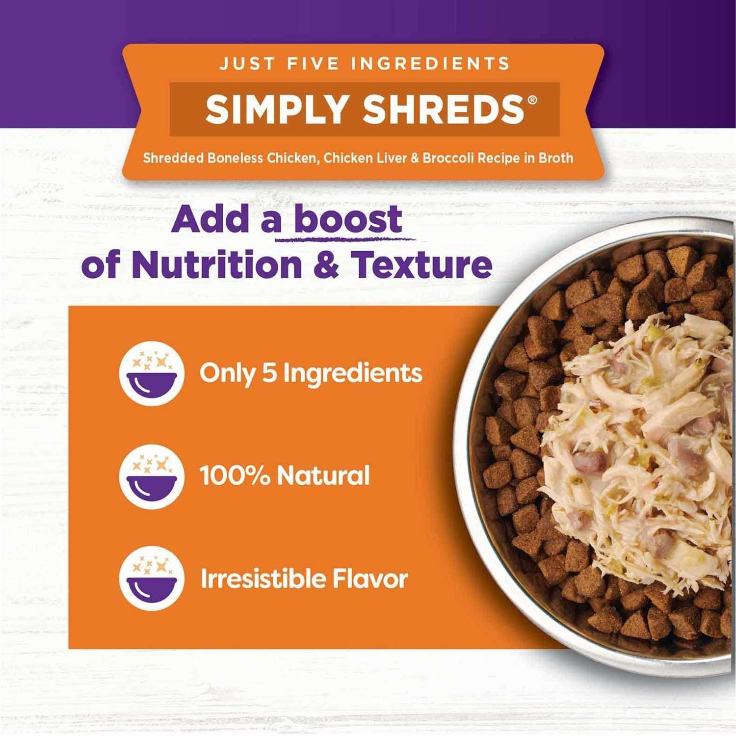 Alternative view of Wellness Core Simply Shreds Natural Grain Free Chicken Wet Dog Food Topper