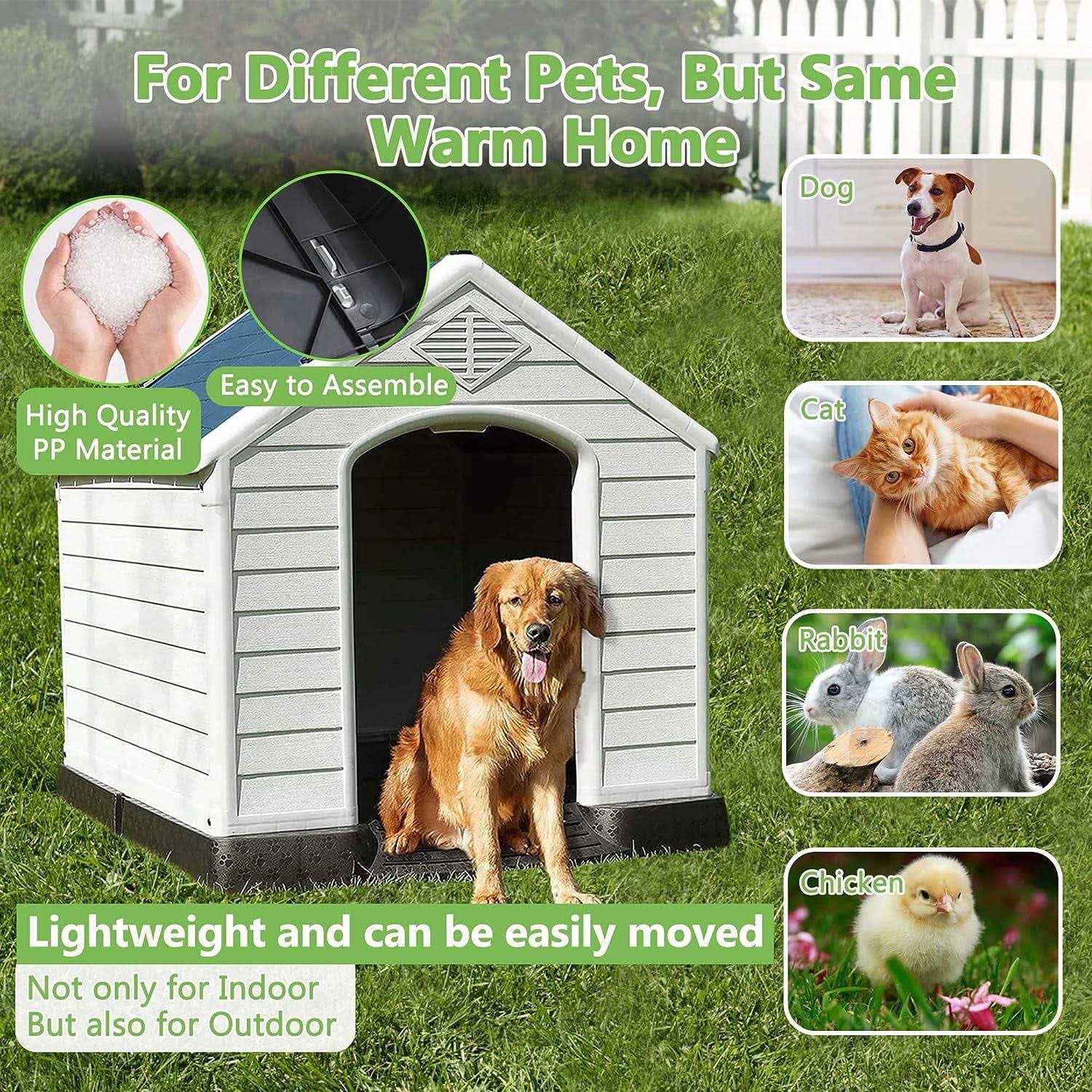 Alternative view of Cl.hpahkl Outdoor Large Dog HouseDurable Waterproof Plastic Dog House , with Vent and Raised Floor Large Dog House