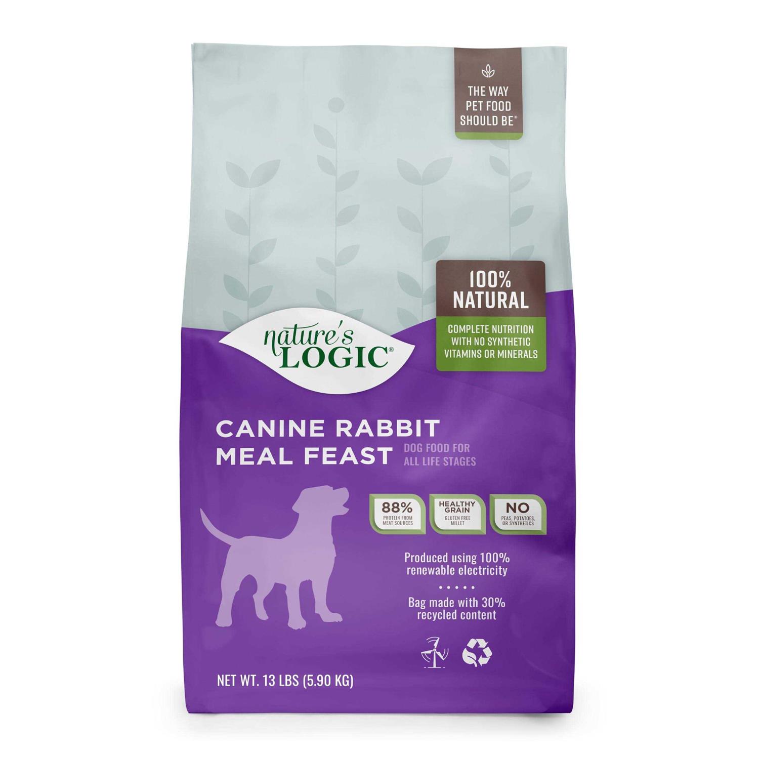 Nature's Logic Canine Rabbit Meal Feast Dry Dog Food