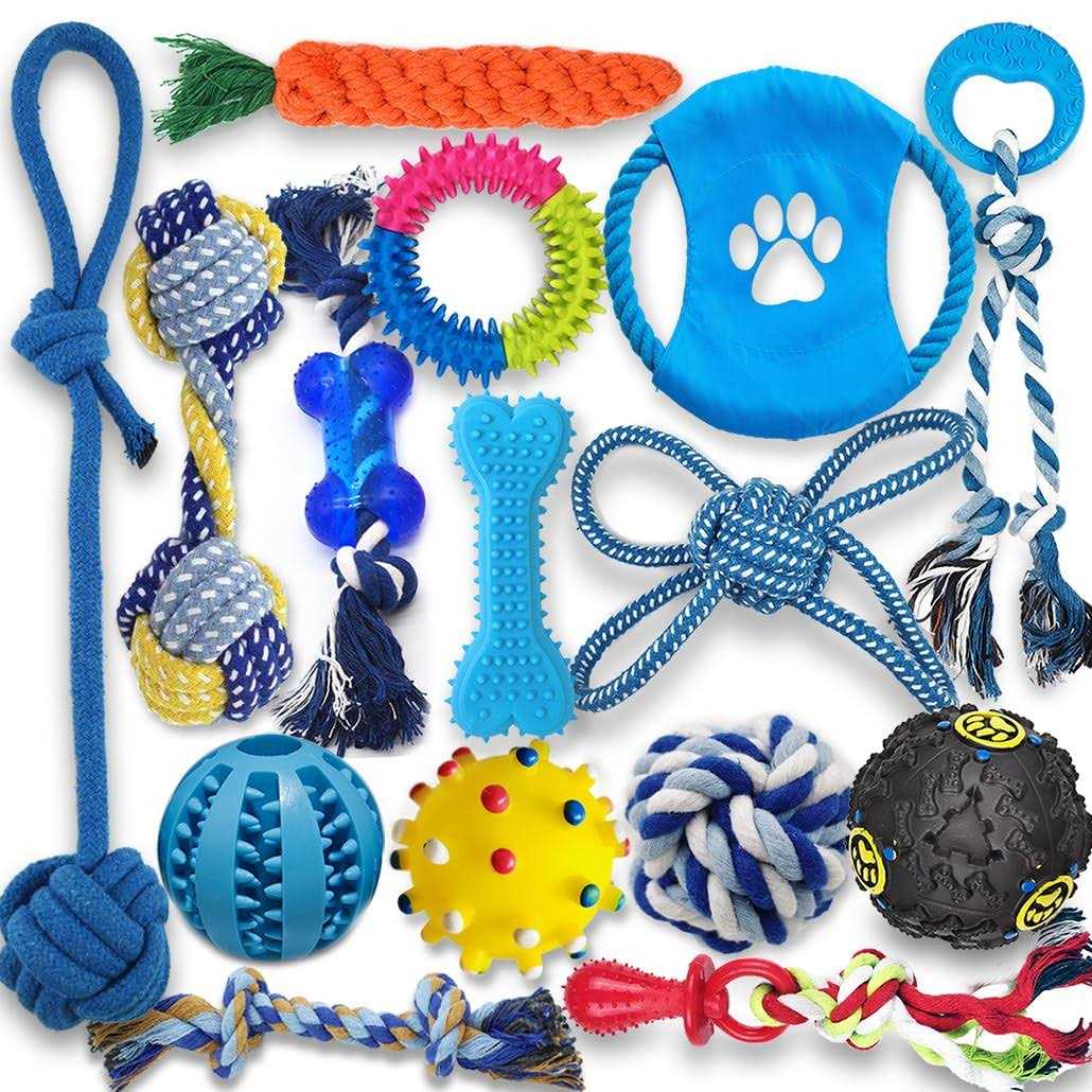 Beiker Puppy Teething Chew Toys 15 Pack Durable Small Dog Toys for Puppies