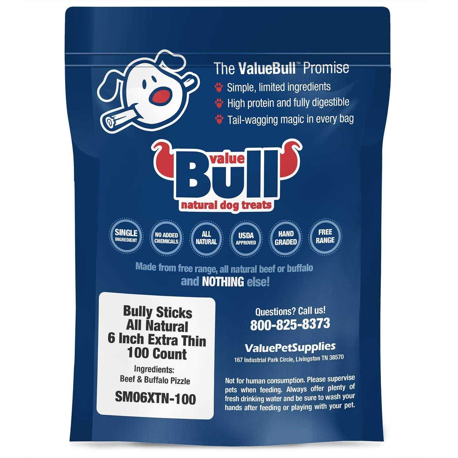 Alternative view of ValueBull Bully Sticks for Dogs 6 inch