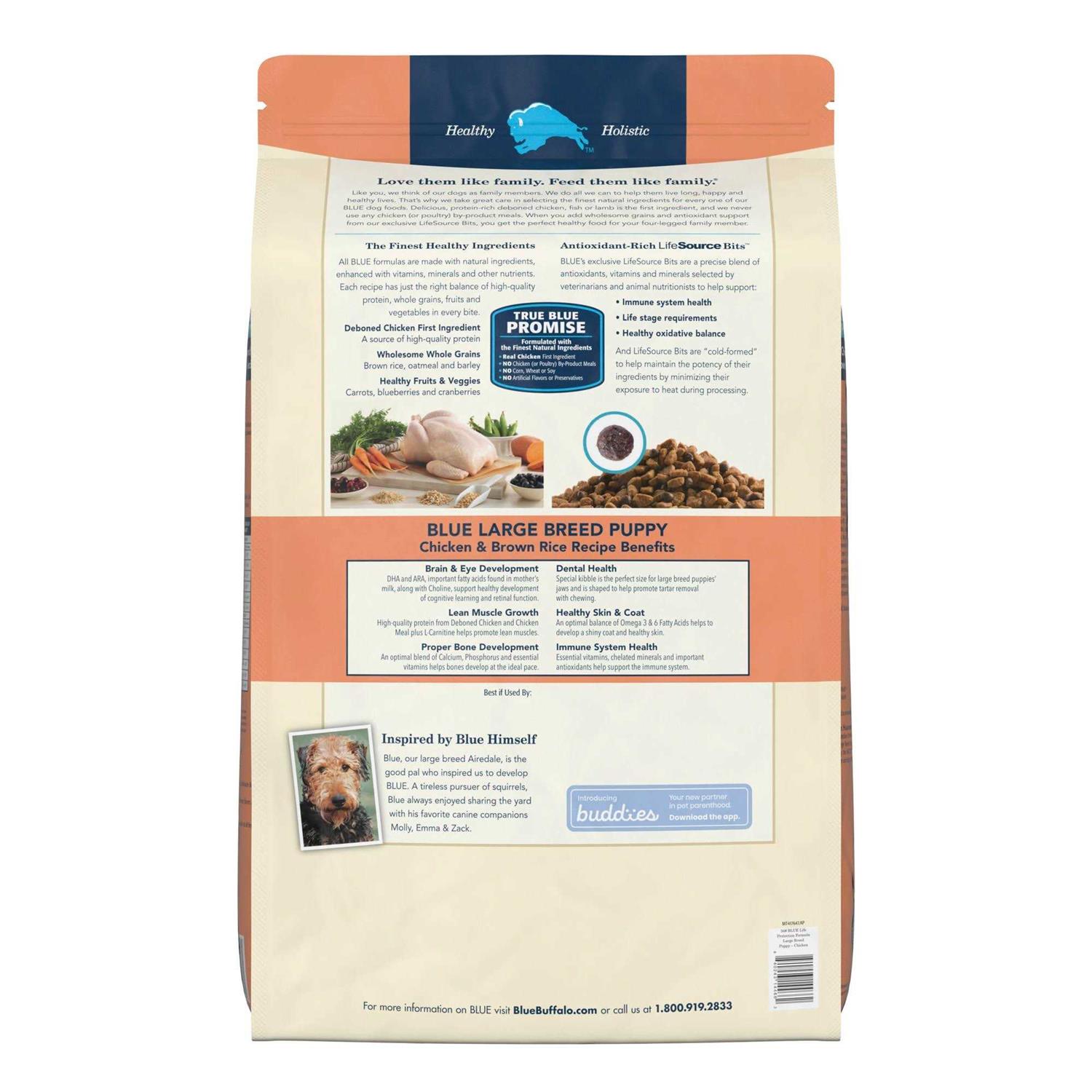Alternative view of Blue Buffalo Life Protection Formula Large Breed Puppy Chicken & Brown Rice Recipe Dry Dog Food