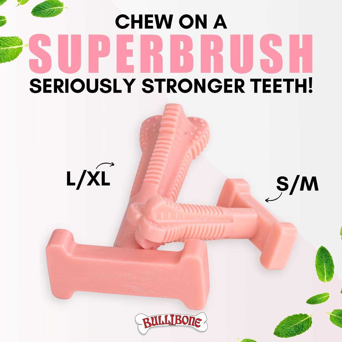 Alternative view of Bullibone SuperBrush Dog Teeth Cleaning Brushing Toothbrush Stick Long Lasting Nylon Chew Toy for Oral Care