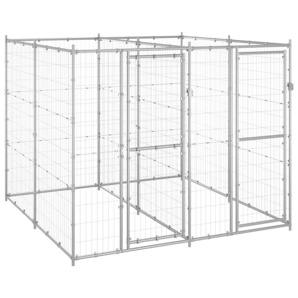 Vidaxl Outdoor Dog Kennel Steel