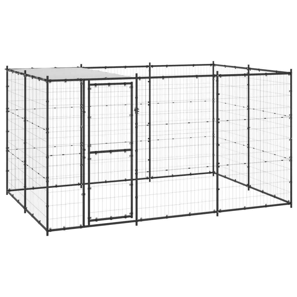 Vidaxl Outdoor Dog Kennel Steel