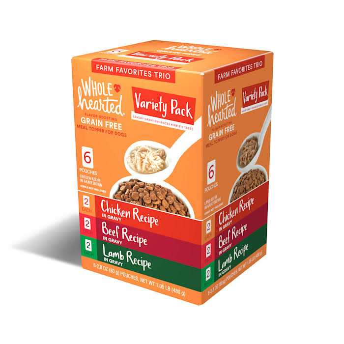 Alternative view of WholeHearted Grain Free Farm Favorites Trio Gravy Puree Topper Dog Meal Variety Pack