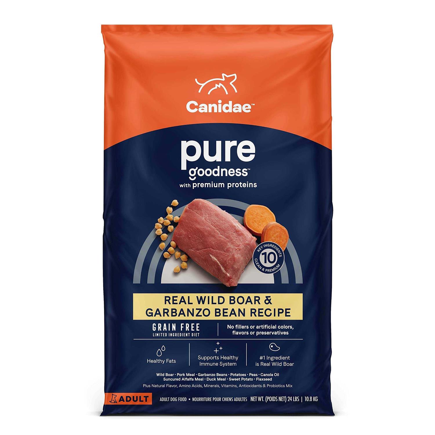 Canidae Grain Free Pure Wild Boar Garbanzo Bean Dry Dog Food