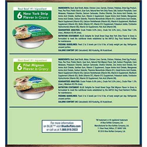 Alternative view of Blue Buffalo Delights Small Breed Wet Dog Food Filet Mignon & NY Strip Flavor Variety Pack