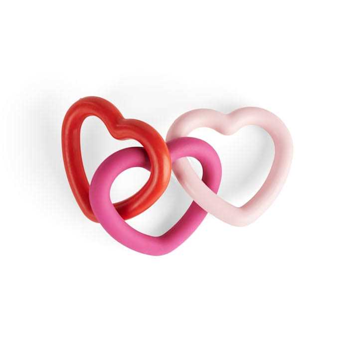 Youly Valentine's Day Rubber Hearts Toy for Dogs