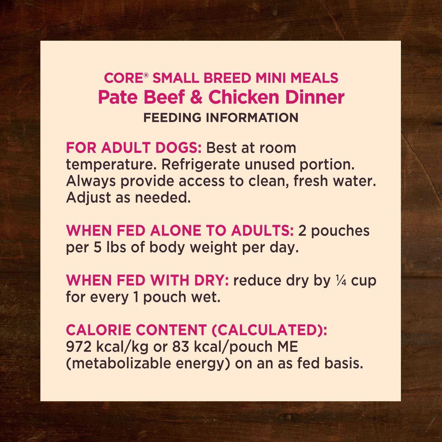 Alternative view of Wellness Core Natural Grain Free Small Breed Mini Meals Wet Dog Food