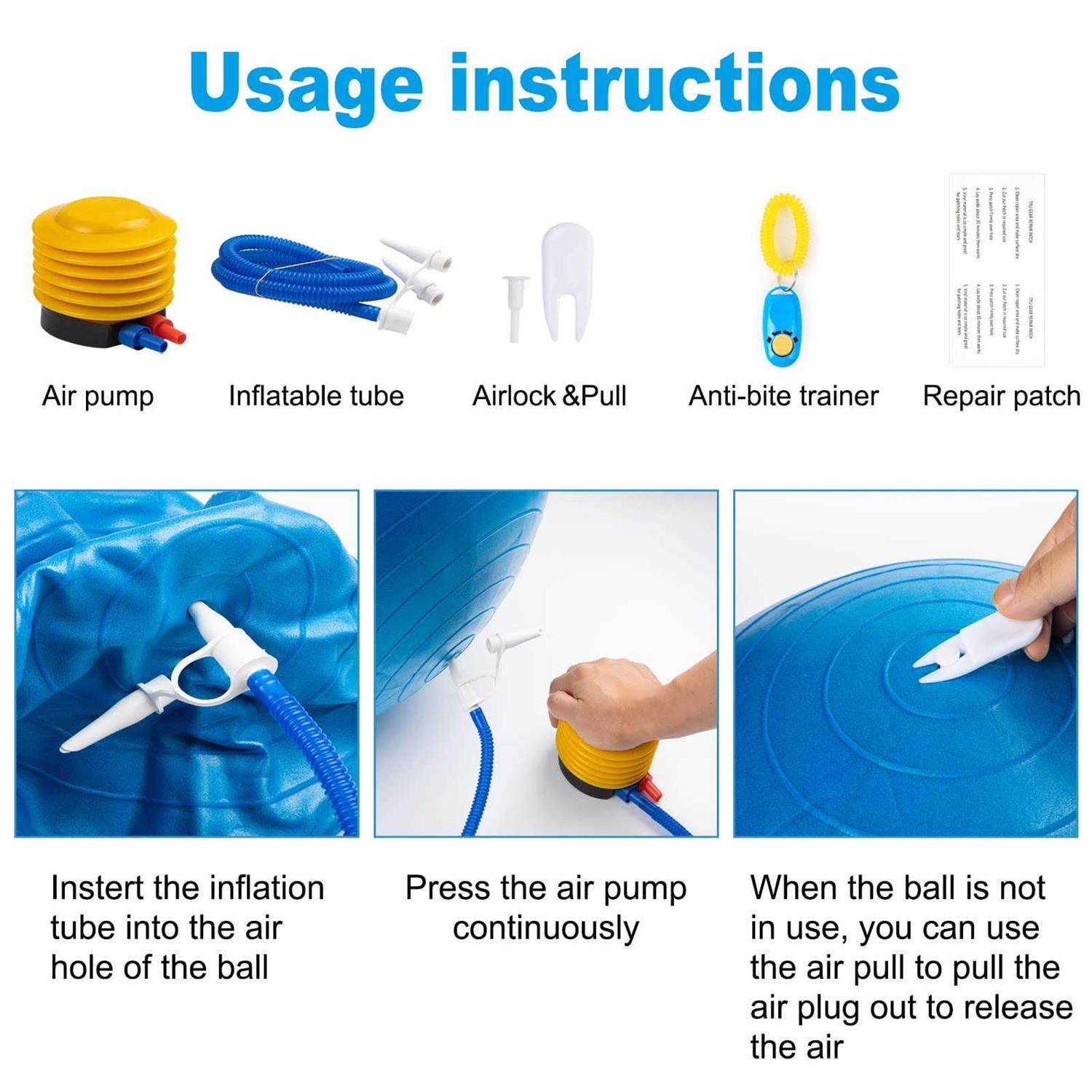 Alternative view of capuca Large Horse Balls for Play 30 Inch Anti-Burst Mega Herding Ball Giant Horse for Dogs Goats Horses to Play with Pump