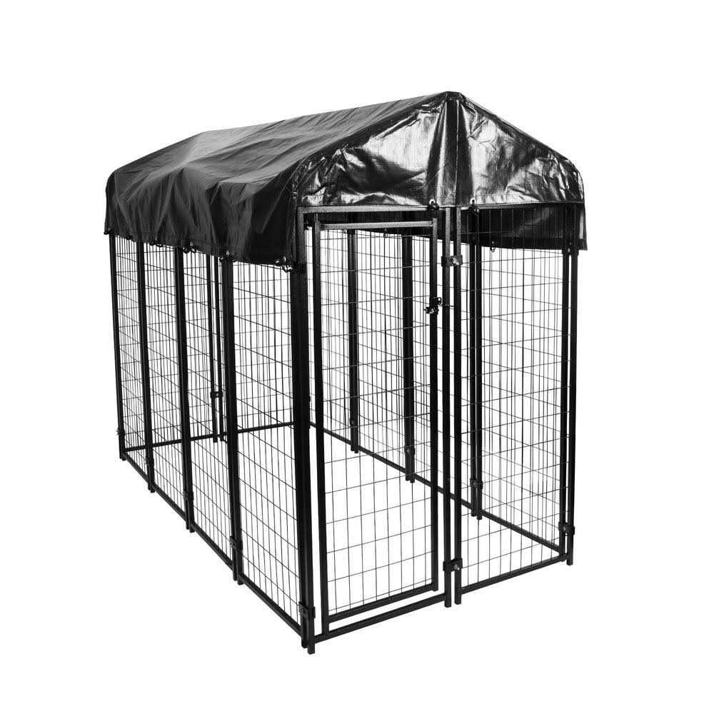4 ft. x 8 ft. x 6 ft. Black Replacement Vinyl Roof for Pet Kennel
